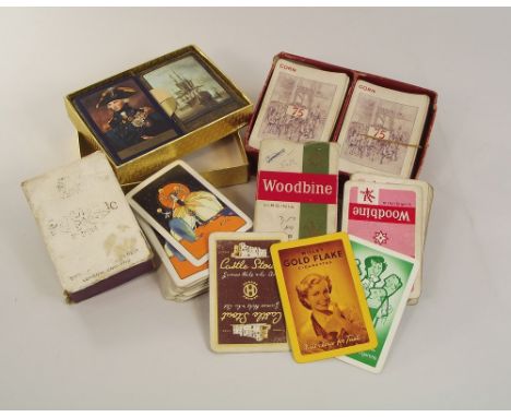 PLAYING CARDS. Various packs of playing cards including 'Pit'.