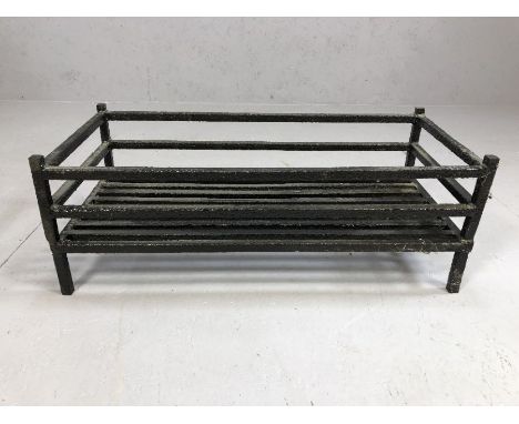 Rectangular cast iron fire basket / fire grate, approx 77cm x 35cm x 28cm tall