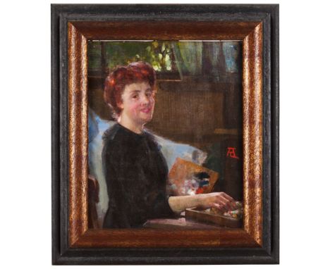 Artur Loureiro (1853-1932)A portrait of a ladyOil on canvasSigned47,5x38,5 cm