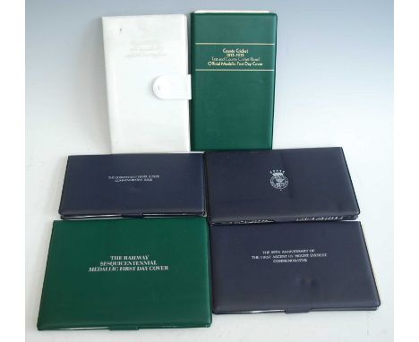 Great Britain, a collection of six commemorative Medallic First Day Covers, to include The Official Derby Bicentenary, The Co
