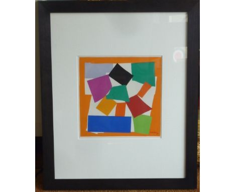**Henri Matisse (1869-1954), "L'Escargot", a framed and glazed signed colour Lithograph from the Verve Portfolio of 1958, ded
