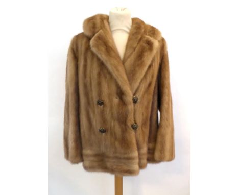 Mink Fur Jacket, with double breasted button fastening