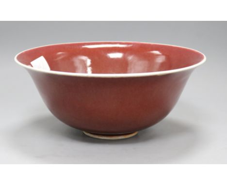 A Chinese Sang de Boeuf bowl, Kangxi period diameter 27.5cm