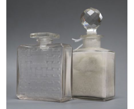 An R. Lalique scent bottle and a Baccarat scent bottle