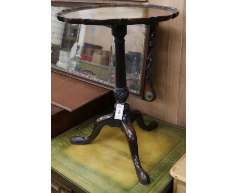 A George III mahogany pie-crust tripod table W.53cm