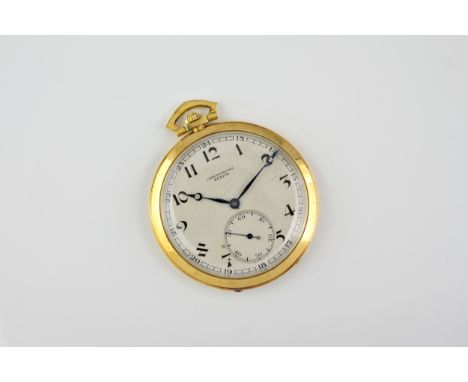 A Zenith 18ct gold open face Art Deco style pocket watch, 1940s-50s, the silvered 40mm. Arabic dial signed 'Chronométre Zenit