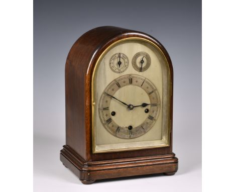 An rosewood cased quarter chiming musical bracket clock, c.1900, the movement by Lorenz Furtwangler & Sons, no. 93244, striki