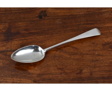 A Channel Islands silver Old English pattern table spoon, maker's mark JQ, struck once plus J mark (Jacques Quesnel I and II,