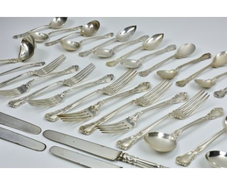 An extensive American Gorham Silver Co. sterling silver flatware service - Chantilly pattern, pat. 1895, mainly 12 place sett