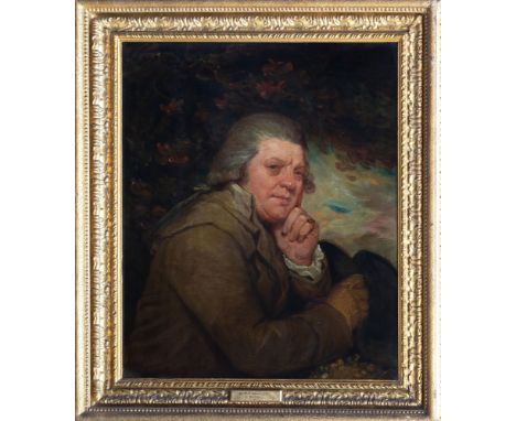 George Romney (British, 1734-1802)Portrait of Thomas Lawrence (1711-1783)oil on canvas, held in original 'Marrata' frame29 x 