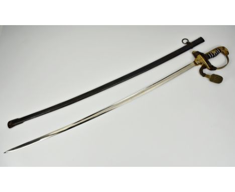 A rare WWII German Prison Administration Official's sword, the Degen (dress sword) by Eickhorn, the maker's mark on the blade