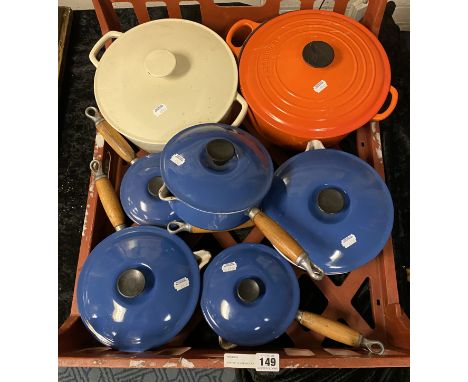 TRAY OF LE CREUSET A/F