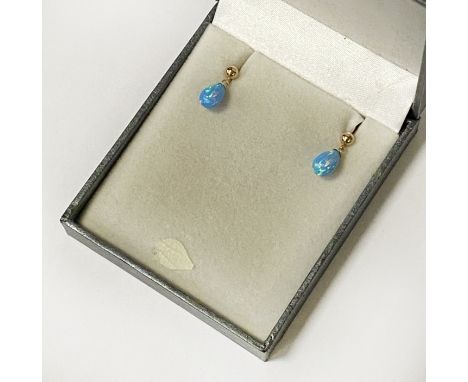 9K GOLD OPAL EARRINGS