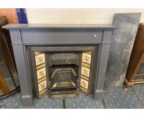 COMPLETE FIREPLACE TILED INSERT WITH SLATE
