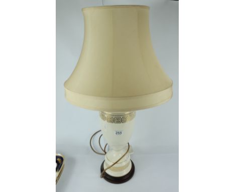 Wedgwood lamp and shade (height 75cm with shade)
