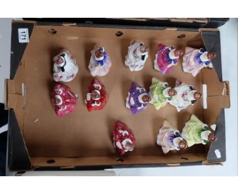 A collection of Heart of Gold small ceramic lady figures (13)