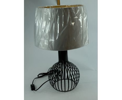 Searchlight Table Lamp Curved Cage Base and Shade New and Boxed