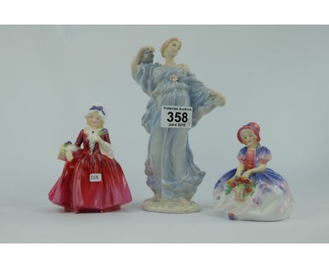 Royal Doulton figures Lavina HN1955, Monica 1467 and Wedgwood figure Serenity (3)