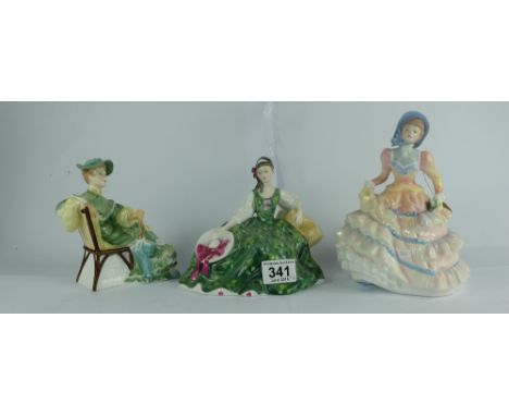 Royal Doulton lady figures Ascot HN2336, Hannah HN3369 and Elyse HN2474 (3)
