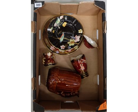 A collection of Carltonware in the Kingfisher and Dragonfly design together with Sylvac squirrel and nut design jug  (7)