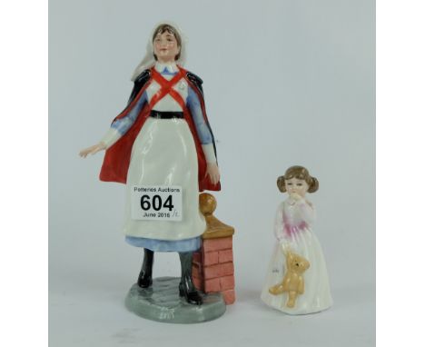 Royal Doulton Classics figures Nurse HN4287 and Daddys Girl HN3425 (2) (seconds)