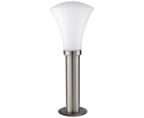 Two New Searchlight 064-450 Cone Outdoor Stainless Steel Post Light with White Glass Shade 45cm