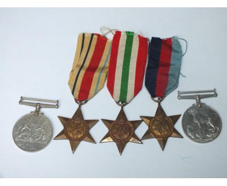 WWII MEDAL GROUP OF FIVE MEDALS 