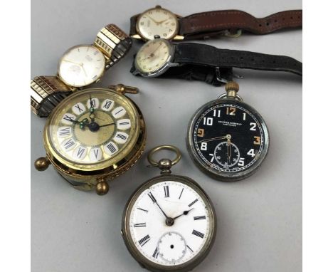 COLLECTION OF LADY'S AND GENT'S WRIST WATCHES, including Timex, Bernex, Avia and various pocket watches