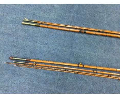 HARDY B 71994 ROD, in canvas carry case,with two line feeders loose but present, along with another fishing rod in canvas car