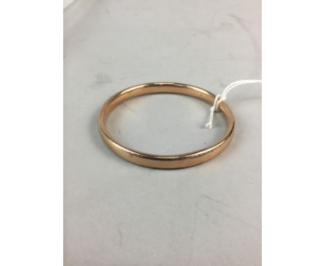 NINE CARAT GOLD BANGLE, approximately 11g