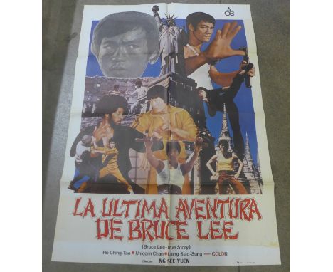 A vintage Bruce Lee poster, circa 1978 