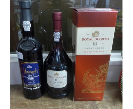 A Harrods vintage 1997 Port and Royal Oporto 10 Year Old Tawny Port 