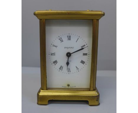 A Bayard French brass carriage clock 