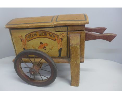 A model of a German bread roll cart 