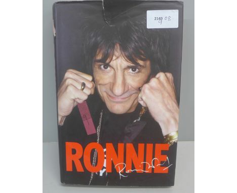 A Rolling Stones Ronnie Wood signed book 