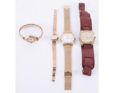 A small collection of watches to include a gents quartz Rotary wristwatch, a Montine date hand wind wristwatch etc (4)