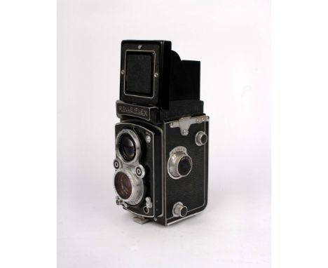 A Rolleiflex double lens box reflex camera