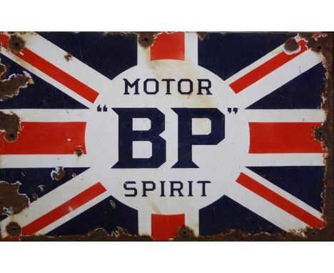 A BP Motor Spirit enamel sign, 41 x 61cm