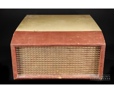 A vintage record player, cased, by the British Radio Corporation