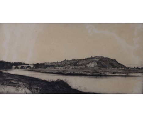John George Mathieson, Scottish, act.1918-1940- Stirling Town; etching, signed 'John G. Mathieson', and titled 'Stirling Town