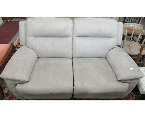 Modern suede finish two-seater electric sofa.(B.P. 21% + VAT) 