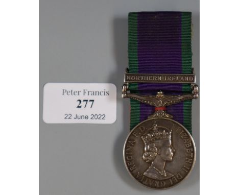 Queen Elizabeth II General Service Medal with clasp for Northern Ireland, awarded to 24425409 Lance Corporal M J Callan Welsh