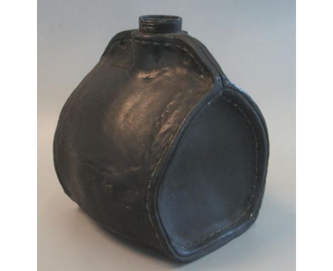 Late 19th/early 20th century Doulton Lambeth blackjack style stoneware flask (missing it's lid), impressed marks to base for 