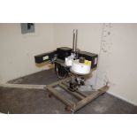 Sato Model # M-8490SE Labeling Machine w/Little David Applicator, Mounted on SS 4-Wheel Base