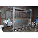 Moriondo Water Base Chiller, 48 in. x 120 in. Thru-Feed Conveyor, Approx. 12 ft. x 8 ft. SS Base,