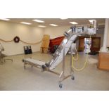 Conveyor - Incline Motorized Belt Conveyor, 14 in. Wide x 180 in. Length, SS Frame, 4-Wheel Base