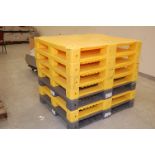 Dolav 47 in. x 40 in. Poly Pallets, Stackable, Yellow & Grey Assorted