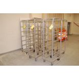(Qty 6) New Age Industrial Aluminum Construction Tray Racks, 16 in. x 26 in., 4-Wheel Base