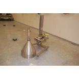 EZ-FIL Hopper, 21 in. Diameter Top Hopper, 4-Wheeel SS Base