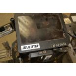 Sato Model # M-8490SE Labeling Machine w/Little David Applicator, Mounted on SS 4-Wheel Base